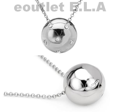 0.60ct CZ 18mm BALL SOLID SILVER NECKLACE